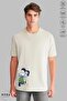 Unisex Crew Neck Motor Double Printed Cotton Oversize Short Sleeve T-Shirt