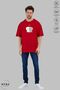 Unisex Crew Neck Heart Bubu Dudu Printed Cotton Oversize Short Sleeve T-Shirt - 3