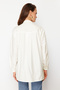 Cream Cotton Woven Shirt TCTSS23TG00030 - 6