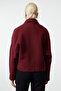 Bordo Oversize Yünlü Kısa Ceket Kaban TWOAW25KB00047 - 2