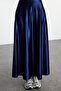 Navy Blue a Line/Bell Cut Midi Skirt Twoaw25Et00111 - 4