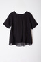 Black Pleated Back Woven Plus Size Blouse Tbbaw25Bz00001 - 7