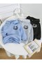 Boys-Girls Hooded 3-Pack O-X Smile Sweatshirt Baby Blue-Black-Gray