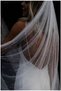1.5 m Width, 2 m Length: Pearl-Embellished Bridal Veil, White Pearl-Embellished Bridal Veil, Clasped Veil - 2
