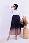 Piliseli Flared Patterned Summer Mink Color Gradient Skirt (Length 90 cm) - 5