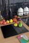 RAL9017 Solid Color | Glass Cutting Board - Cutting Tray, 30x40 cm - 7