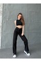 Women's Black High Waist Wide Leg Palazzo Jeans