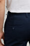 Men's Navy Blue Slim Fit Slim Fit Side Pocket Cotton Flexible Dobby Trousers - 5