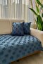 TASSELED SEAT COVER SAX BLUE