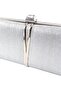 Laser Fabric. Silver Evening Dress Bag. Silver Invitation Evening Bag. Evening Dress Bag Silver. Portfolio Clutch Bag. - 5