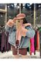 Leksa Short Fur Lined Denim Coat - 2