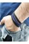 Men's Agate - Natural Stone Detailed Multiple Leather Bracelet - 2
