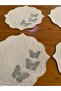 Spotted Butterfly Silver Cocktail Napkin Set of 6 - 2