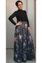 Smoked floral patterned all-season wearable 6-piece steel knitted skirt - 4
