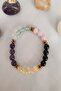 Certified Fluorite, amethyst, citrine, onyx, pink Quartz, hematite Natural Stone Bracelet - 2