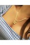 Women's Steel Italian Flat Clover Necklace - 3