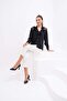 Women's Plus Size Lace Garnished Stone Stripe Detailed Shirt G0057 - 8