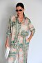 Julidress Women's Satin Premium Shirt and Pants Set - Multicolor and Special Pattern - 5