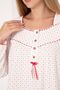 Long Sleeve 100% Cotton Combed Throw Plus Size Mother's Nightgown, Hospital, Pregnant and Maternity Nightgown - 6