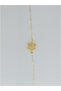 Gold Color Zircon Embellished Gear-Shaped Snowflake Steel Women's Bracelet