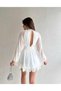 Full Fit Stand Collar Chiffon Cara Dress - 2