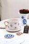 Evil Eye Patterned 24k Gold Detailed 170ml Turkish Coffee Cup and Saucer - 2