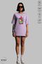Unisex Crew Neck Stitched Rabbit Printed Cotton Oversized Short Sleeve T-Shirt - 2