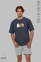Unisex Crew Neck We Bare Bears Printed Cotton Oversize Short Sleeve T-Shirt