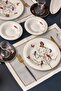 Fine Pearl New Grace Black 26 Pieces Breakfast Set for 6 People - 3