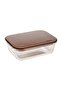 Karya Acacia Glass Storage Container with Wooden Lid 1300 ml - 5