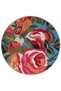 Multicolored Floral Rose Patterned Round Woven Base Modern Decorative Carpet 6063 - 3