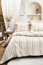 Harmony Hues Yarn-Dyed Natural Single Duvet Cover Set (Fitted Sheet) - 2