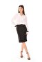 Women's Lined High Waist Below Knee Lightweight Lycra Zippered Slit Fabric Office Pencil Skirt - Black - 2