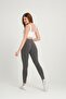 Gray Gymhams Hip Gathered Hip Shaping Push Up Sports Leggings - 7