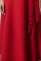 Red Belted Waist Opening Stand Collar Midi Woven Dress Twoaw25El00136 - 3
