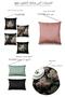 Double Sided Printed Rosebud Embroidery Patterned 4-Piece Suede Throw Pillow Cover