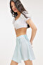 Mon 123803500324 Model Blue Mini Skirt - 3