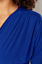 Blue Padded Double Breasted Closure Snap Fastener Knitted Body Tbbaw23Cs00014 - 3
