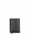 Black Leather Card Holder Wallet with Mechanical Closure 5004 1