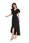 Imported Crepe Dress - Women's Sleeves and Skirt with Flounces - 6