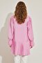 PINK SHIRT WITH PLEATED DETAILS - 7