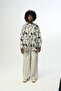 Women's Patterned Navy Blue Oversize Shirt - 3