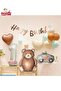 Retro Bearer Age Foil Balloon Police Foil Birthday Party Set Decoration