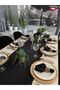 Pearl Velvet Textured Seamless Black Runner (Napkins Not Included)