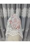 Tulle Curtain Patterned Beautiful 4 Embroidered Floral Tulle Curtain Background Curtain Sunshade with Tight Pleats
