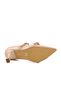 357095 Beige Women's Heeled Shoes - Wrinkled Design - 5