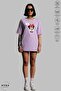 Women's Oversized Crew Neck Cotton Mickey Mouse Printed Short Sleeve T-Shirt - 2