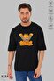 Unisex Crew Neck Garfield Smile Printed Cotton Oversize Short Sleeve T-Shirt