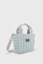 Women's Striped Mini Linen Tote Bag - 2