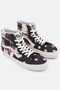 Women High Cut Lace Up Skate Shoes, Black Combo
